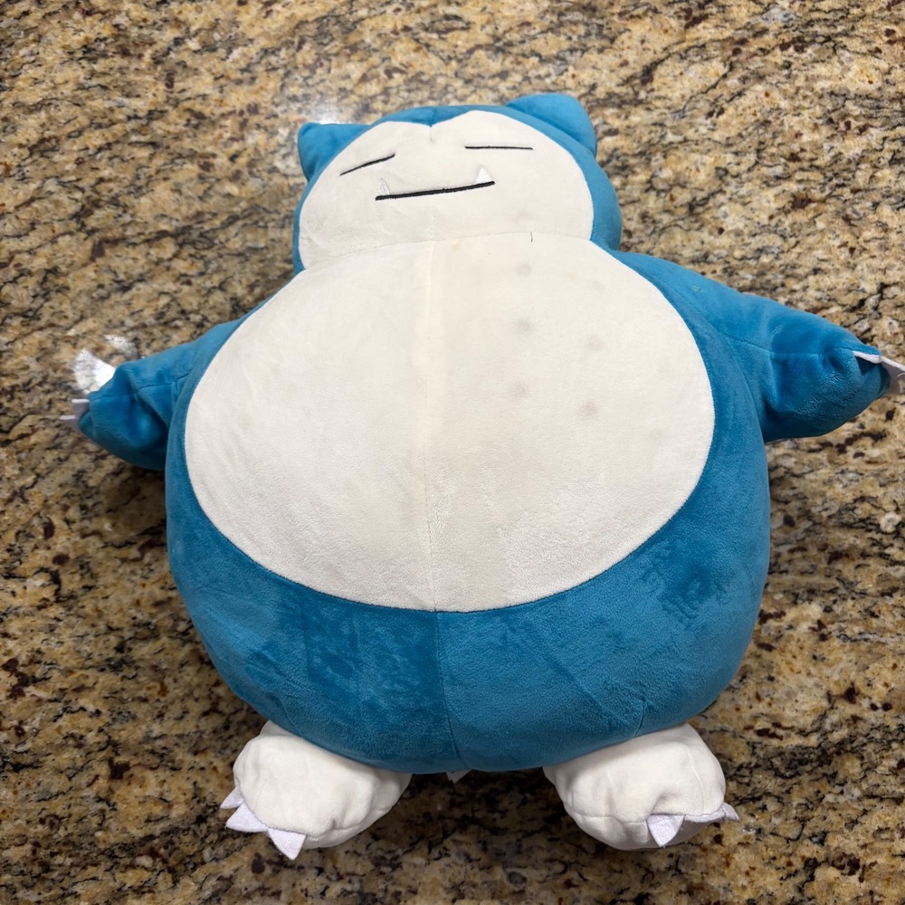Pokemon Snorlax Plush 18 Inch Large Stuffed Animal Toy‎ Blue Cream 2022 Nintendo